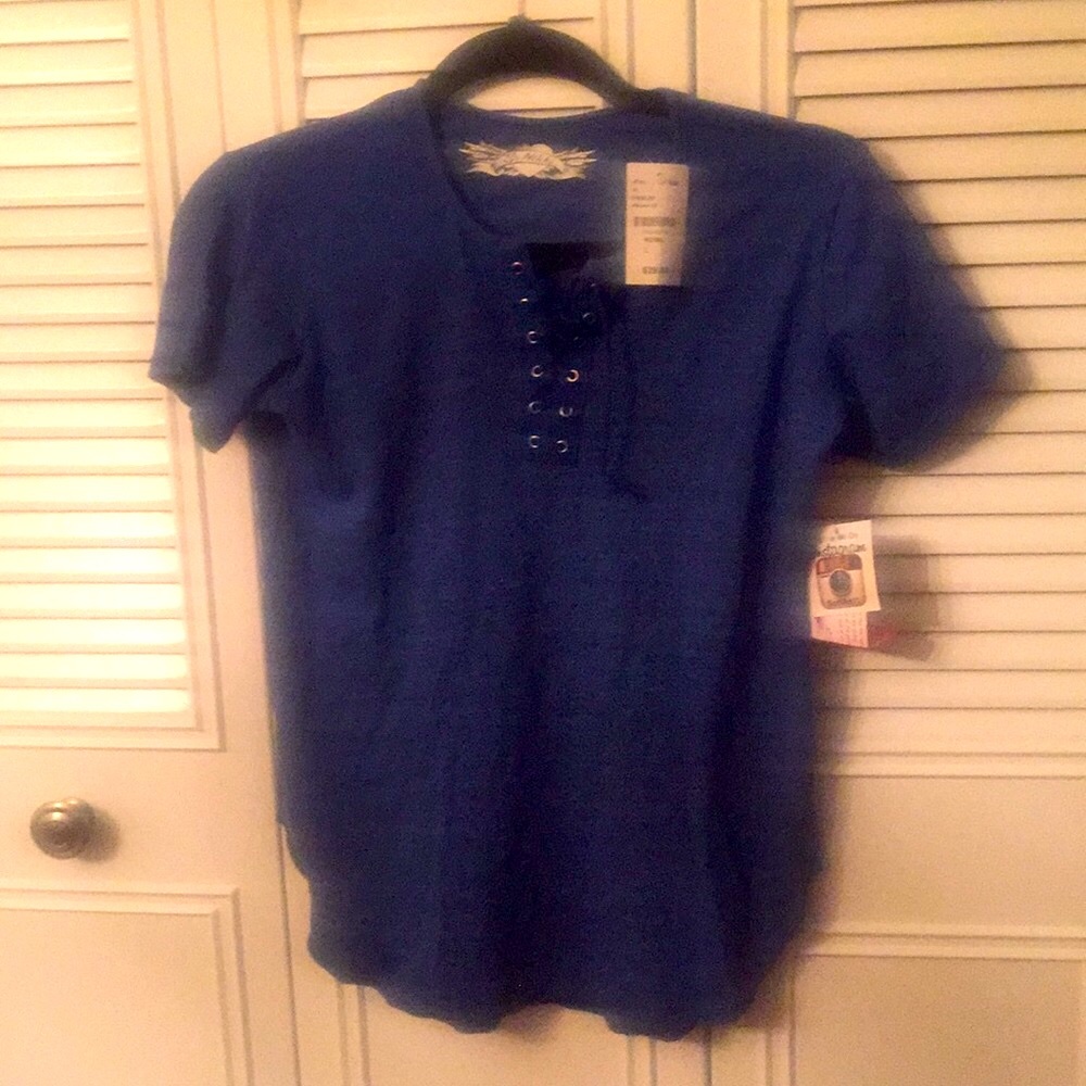So Nikki girls lace up shirt.